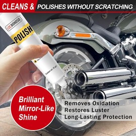 LOCBONDSO Metal Polish Cream - Multi-Surface Chrome, Aluminum, Stainless Steel & Brass Polish with Rust Therapy | Long-Lasting Protective Polish for Cars, Golf Clubs, Motorcycles(50g)