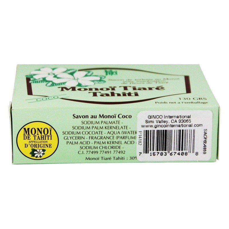 MONOI Tiare Soap Bar Coconut 4.6 OZ