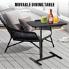 Simcat Height Adjustable Overbed Bedside Table with Wheels, Rolling Mobile