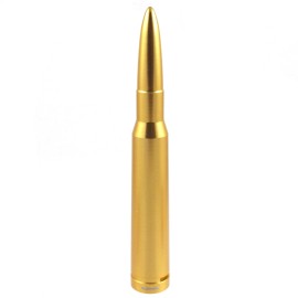 VMS RACING Anti-Theft Brass 50 Caliber Bullet Antenna Fits 07 19 GMC Chevy Silverado Sierra