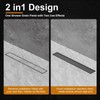EBYTE Black Linear Shower Drain 24 Inch - SUS 304