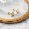Philip Jones Gold Plated Square Stud Earrings