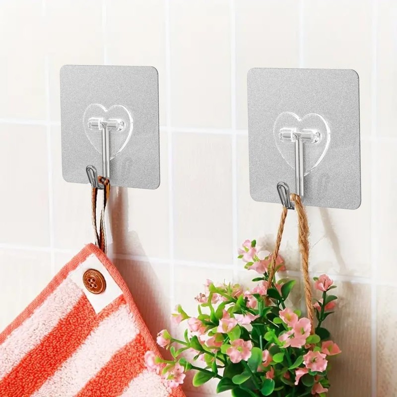 DGYB 20 Pcs Adhesive Hooks for Hanging 22lb Self Adhesive
