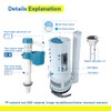 NANABIMIC 3 Inch Top Dual Flush Valve Repair Kit for