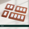 YDJSA Elegant Cherry Wood Triple Toggle Light Switch Cover Plate