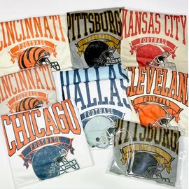 Vintage Football T-shirt Hometown Teams Tee Football Retro Tshirt Football Thowback Tee Buffalo Football Tshirt Kansas City football tee Dallas Football Throwback T-shirt San Francisco Tee Pittsburg Vintage Tshirt:_White_2XL_16. Atlanta