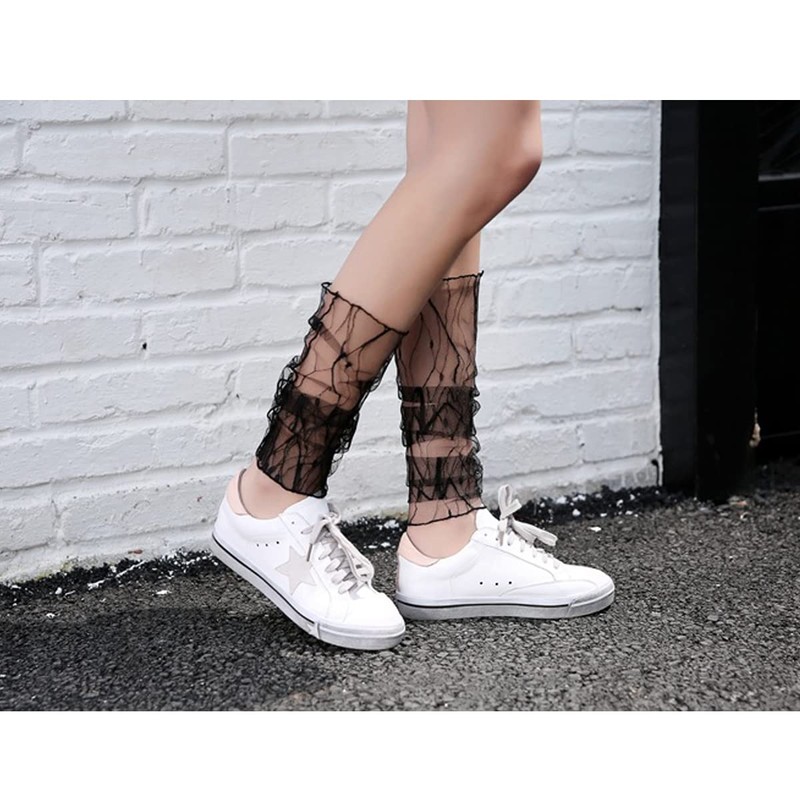 YIZRFU Arm Sleeves for Women/Men, 4 Pairs Lace Gloves Arms/Legs