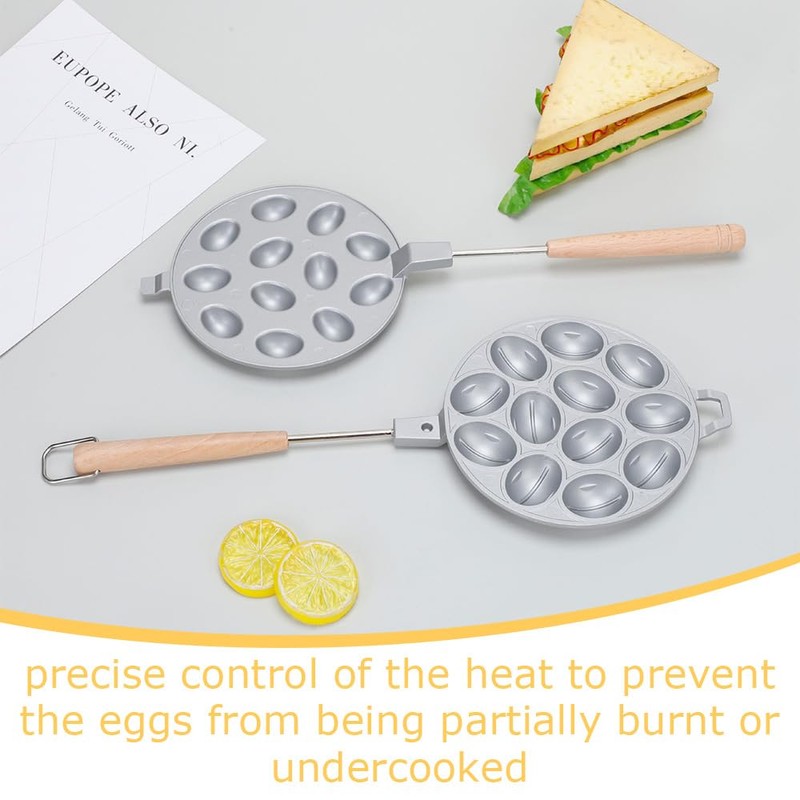 Cookie Presser,Walnut Cookie Baking Pan,Wood Handle Bakeware,Bakeware Mold,Egg Waffle Machine
