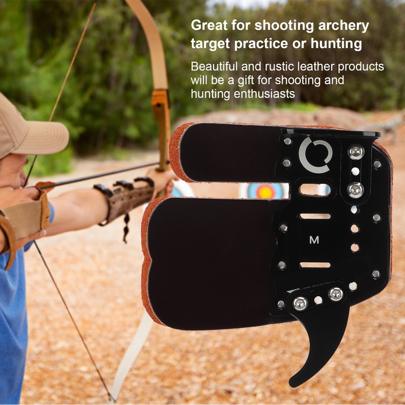 Archery Finger Guard Adjustable Finger Guard Black Protective Gear for