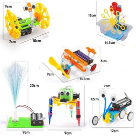 Georgie Porgy STEM Robotics Kits for Children, Experiment Box, STEM Toy Science Sets, DIY Robot Construction, Electronics Kit, Birthday Gifts for Boys Girls (6-in-1)