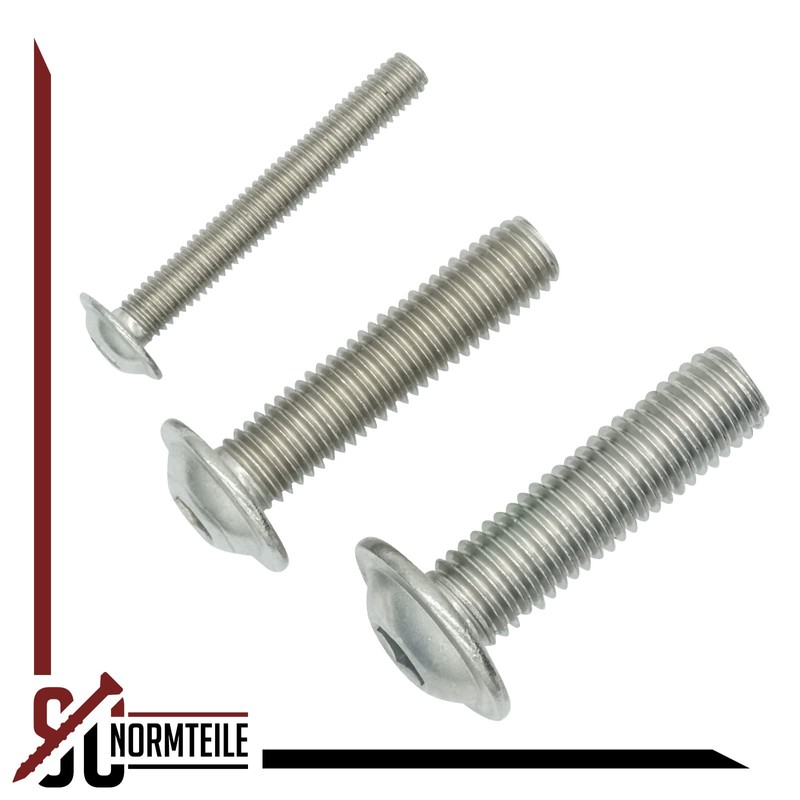 SC7380-2 Rounded Head Screws with Flange and Hexagon Socket (ISK)