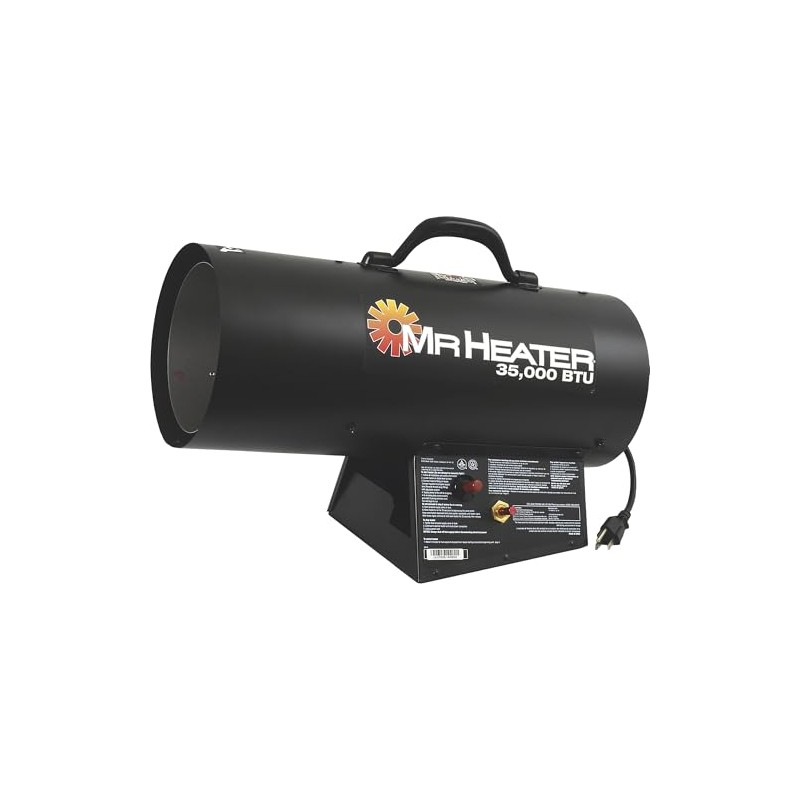 Mr. Heater 35,000 BTU Propane Forced-Air Heater #MH35FA, Black