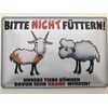 Metal Sign 20 x 30 cm "Bitte nicht füttern Ziege