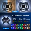 Solar Deck Light Outdoor, 6 Pack 9 Colors in 1