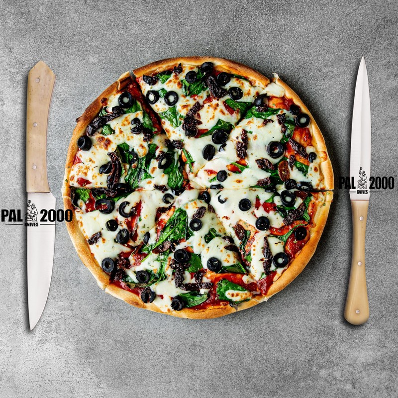 PAL 2000 KNIVES CHE-3115 Handmade D2 Steel 2Knife Set Camel