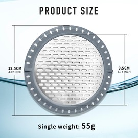 1 Pcs Sink Strainer Drain Protector, Stainless Steel Drain Protector, Shower Stall Drain Protector, Hair Catcher, Prevent Drain Clog, Suitable for bathrooms, bathtubs, kitchens, laundry rooms (12.5cm)