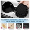 BWBWND 4 PCS Car Cup Coasters, 2.76 Inch Flower Shaped