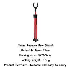 FUNTRESS Bow Stand Foldable Archery Recurve Bow Stand Archery Recurve Bow Rack Holder for Recurve Bow Longbow Takedown Bow (Red)