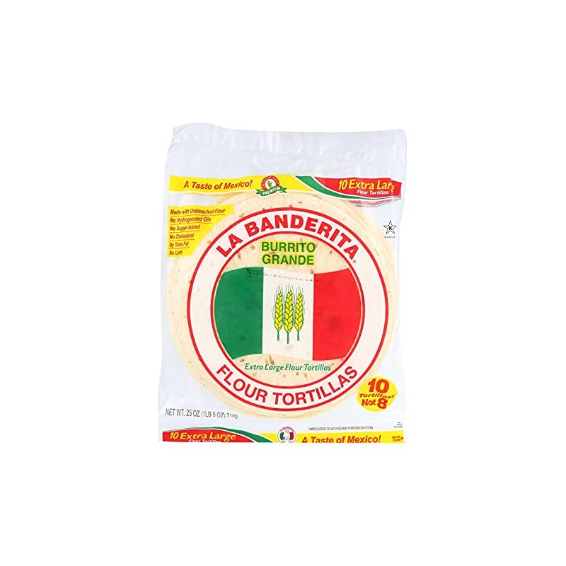 La Banderita, Tortilla, Bur Grande, 10, Pack of 12, Size