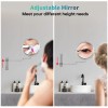 Wall Mounted Metal Frame Makeup Mirror 8 Inch 1X Magnification