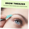 Mikinona 4pcs Mini Stainless Steel Brow Tweezers Set Ergonomic Eyebrow