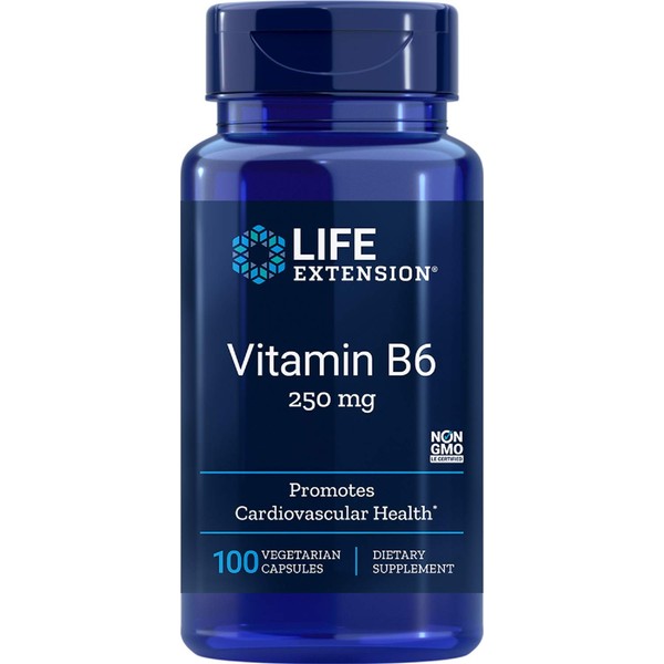 Life Extension Vitamin B6 250 mg, 100 Vegetarian Capsules