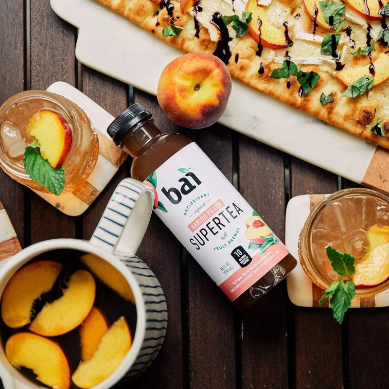 Bai Iced Tea, Narino Peach, Antioxidant Infused Supertea, 18 Fl