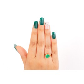 Image Square Beauty Press-On Nails (Emerald Charm, Medium)