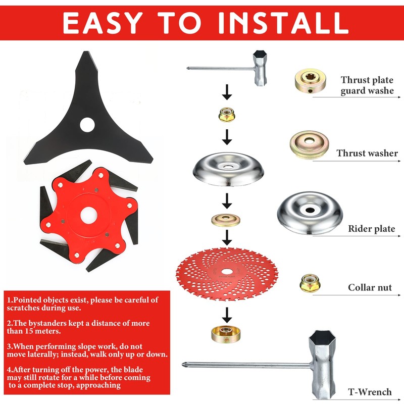 Threlaco 6 Steel Teeth Razor Trimmer Head and 3 Teeth