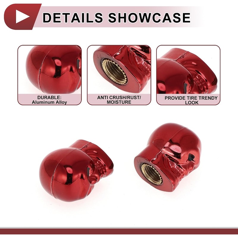 Tapones decorativos para válvula de neumático, 7 x 22 mm,