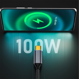 xiwai 90 Degree USB3.1 USB-C Type-C Male to Male Cable Low Profile Angled 4K@60Hz Gen 2 100W 10Gbps Data Extension Cord for Laptop Phone, 1m/3.3ft