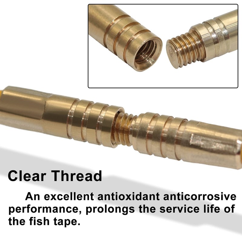 Boeray 33' Fiberglass Running Electrical Wire Cable Pulling Fish Tape