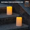 NURADA Large Outdoor Solar Candles Waterproof - 6" x 4"