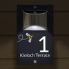 Custom Signs Solar Illuminated Modern Anthracite House Number Sign 24cm
