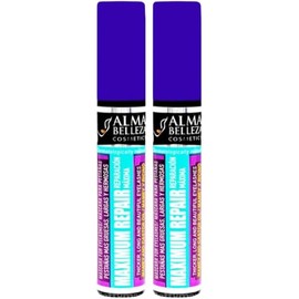 2x Alma Belleza MAXIMUM REPAIR Black Mascara THICKER & LONG Eyelashes Waterproof