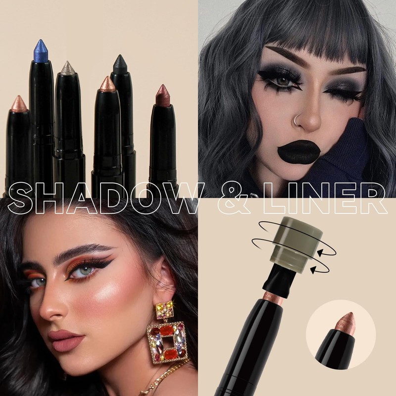 ElsaJolin nude Shadow stick Liner Pencil, Long Lasting Waterproof Eyeliner