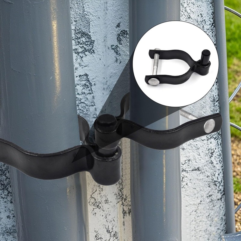 (4 Pack) 2-3/8" Pressed Steel Chain Link Fence Gate Post