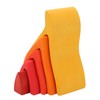 5pcs Fire Flame Element Stacking Toys Wooden Stacker Nesting Building