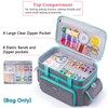 AMOIGEE Large 15" Double-Layer Sewing Storage Bag with Detachable Diviers
