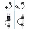 2pcs Silicone Cable Converter Holder Strap Tether,Anti Lost Cover Protections