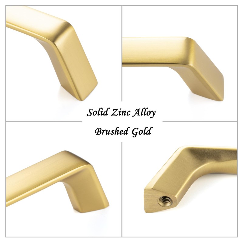 ASKANO 10 Pack 6-1/4 Inch Hole Centers, Brushed Gold Cabinet