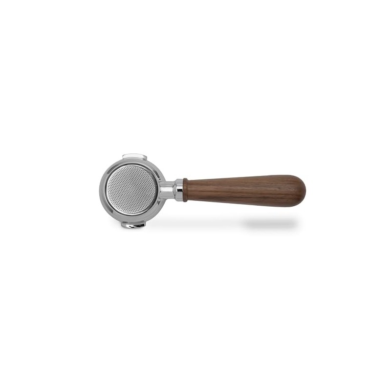 Lelit PLA580W LELIT58 Bottomless Portafilter with Wooden Handle, Stainless Steel,