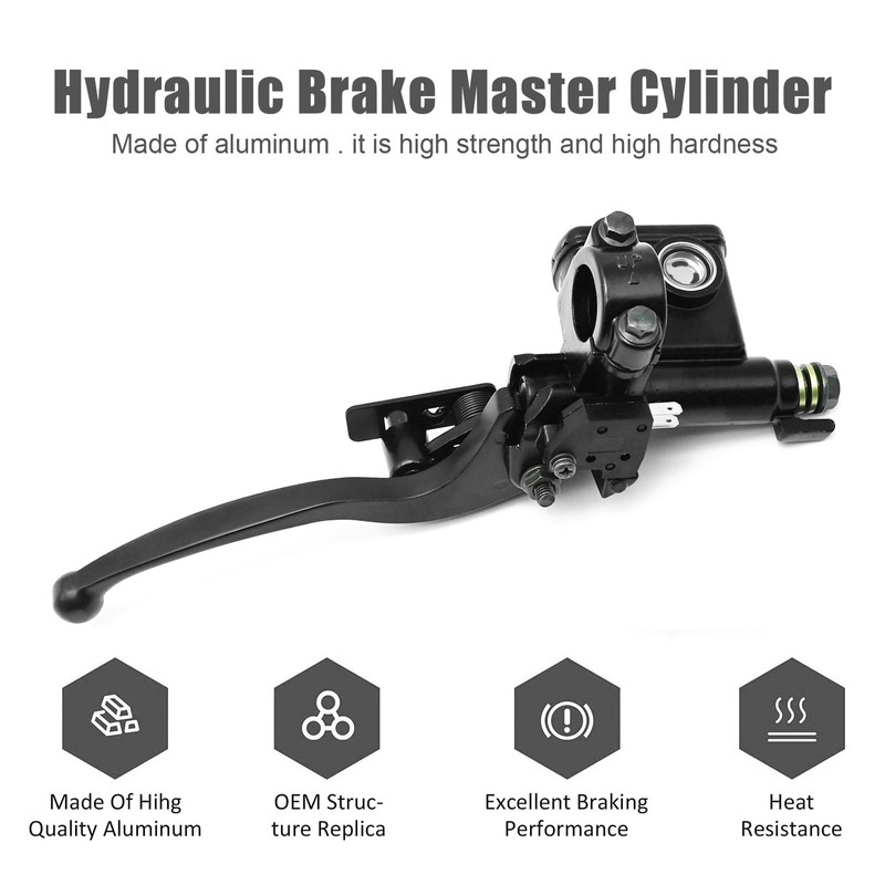 Aynaxcol 7/8'' 22mm Left Hydraulic Brake Master Cylinder with Handle