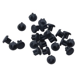 Ruwado 25 pcs Rubber Dust Plugs Caps 3.5 mm Small Protector Headphone Jack Dust Plug Covers for Mobile Phone Laptop Desktop Computer Earphone (Black)