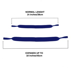 Sports World Vision - Juego de 2 o 4 unidades de retenedor de gafas, correa ajustable de neopreno suave de alta calidad, cordón ajustable para gafas, soporte deportivo para gafas de sol, correa para la cabeza para hombres y mujeres