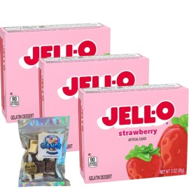 Jell-O Gelatin Dessert Mix 3oz w/ 1oz Ice Cream Bites (Strawberry)
