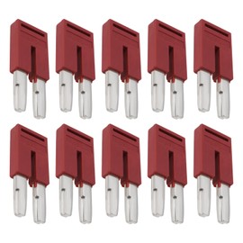 Micro Traders 10 PCs FBS 2-5 Plug in Contact Bridge 3030161 Square Bridge FBS Jumper Bar for UT ST Push-in Terminal Centre Cross Bridges Red