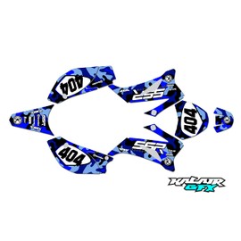 Kalair GFX Graphics Kit for SSR SR140TR (2021) Invasion Series Blue 09 Mil - Dirt pit bike motorcycle stickers, dirtbike racing automotive decal motocross accessories no-plastics