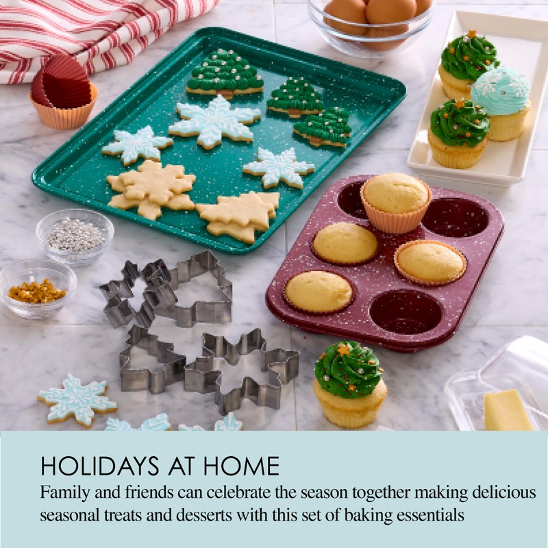 Chicago Metallic 12 Piece Holiday Baking Set, Perfect For Baking