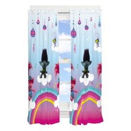 Franco Kids Window Curtain Panels Drapes Set, 82 in x 63 in, Trolls World Tour